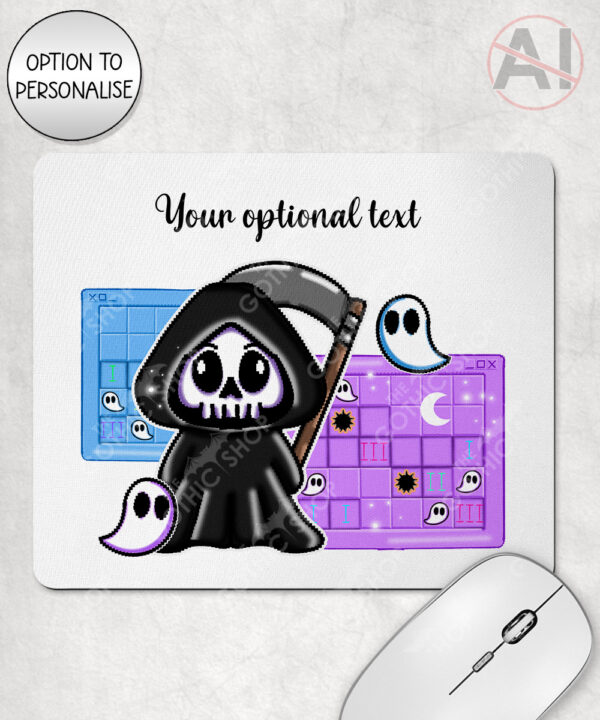 grim reaper gamer mouse mat option to personalise