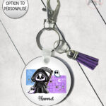grim reaper gamer keyring / bag tag option to personalise