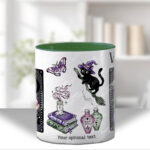 gothic witch & crystal ball mystical fantasy mug and/or coaster optional to personalise
