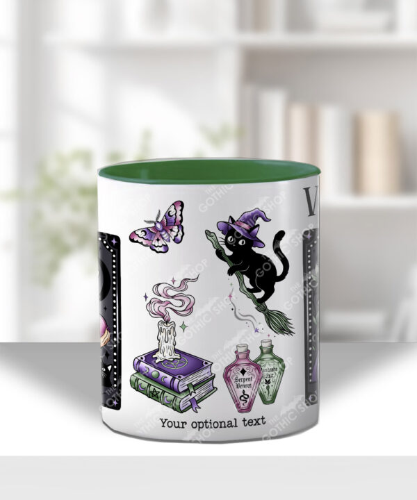 gothic witch & crystal ball mystical fantasy mug and/or coaster optional to personalise
