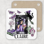 gothic witch & crystal ball mystical fantasy mug and/or coaster optional to personalise