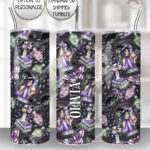 gothic witch & crystal ball mystical fantasy straight tumbler option to personalise