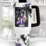 gothic witch & crystal ball mystical fantasy large 40oz tumbler with handle option to personalise