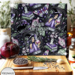 gothic witch & crystal ball mystical fantasy glass chopping board option to personalise
