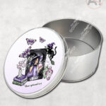 gothic witch & crystal ball mystical fantasy storage tin option to personalise