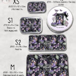 gothic witch & crystal ball mystical fantasy storage tin option to personalise