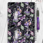 gothic witch & crystal ball mystical fantasy notebook journal option to personalise