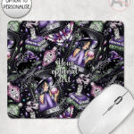 gothic witch & crystal ball mystical fantasy mouse mat option to personalise
