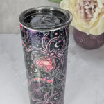 gothic spiders and bleeding hearts personalised straight tumbler