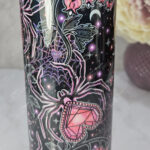 gothic spiders and bleeding hearts personalised straight tumbler