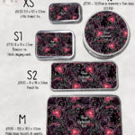 gothic spiders and bleeding hearts personalised storage tin