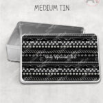 emo gothic punk studded straps print personalised storage tin