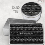 emo gothic punk studded straps print personalised storage tin