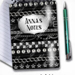 emo gothic punk studded straps print personalised notebook journal