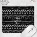 emo gothic punk studded straps print personalised mouse mat